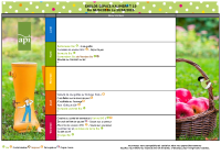 Menus du 6 au 10 avril